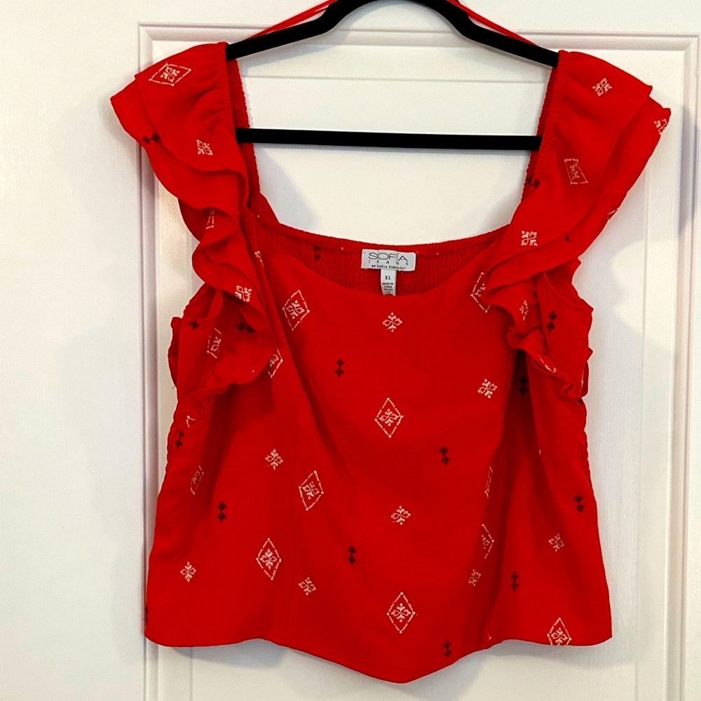 Sofia Vegara Smocked Top